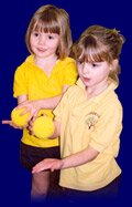 Children from Cliddesden Primary School in Basingstoke - recently visited by the Cliff Richard Tennis Trail