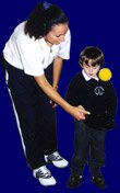 Coach and pupil on the Tennis Trail